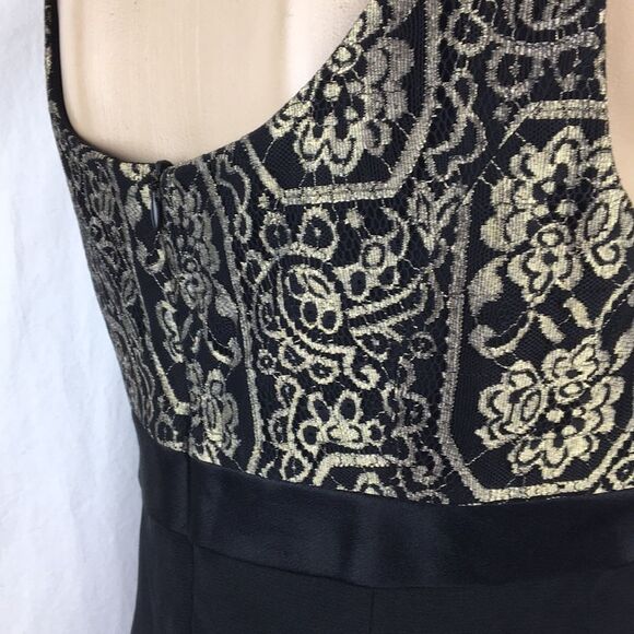 Nanette Lepore Black & Gold Embellished Cocktail Evening Occasion Dress 6 - Picture 6 of 10